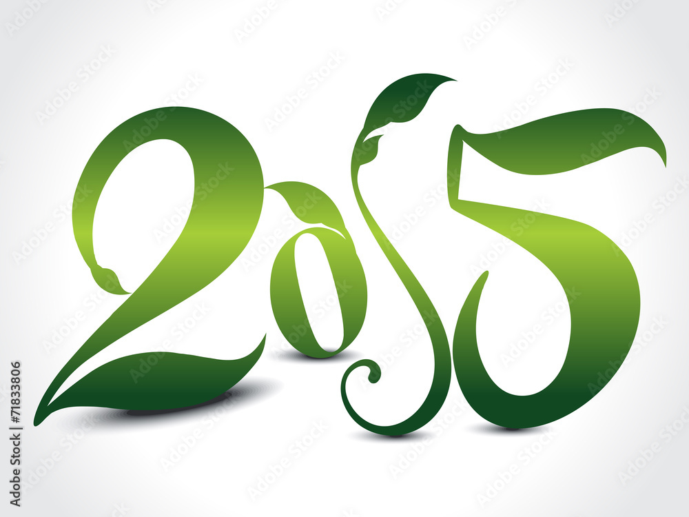 happy new year text in floral style happy new year text in floral style