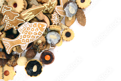 czech christmas cookies isolated