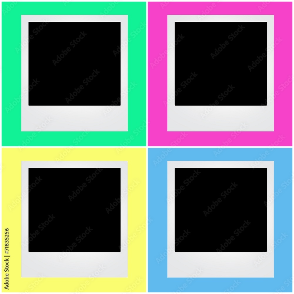 Polaroid frame with colorful background Polaroid frame with colorful background