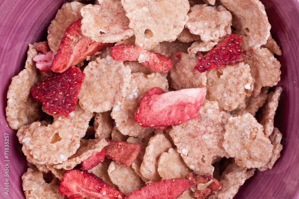 cereal with dried red fruits cereal with dried red fruits