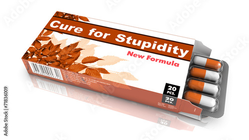 Cure for Stupidity - Blister Pack Tablets. photo