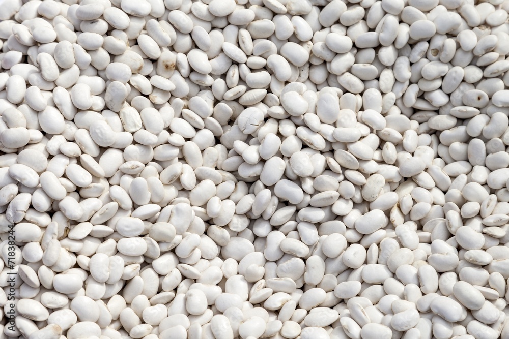 White beans for sale in a market place White beans for sale in a market place