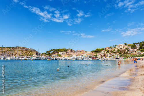 Beach and harbour of Puerto de Soller