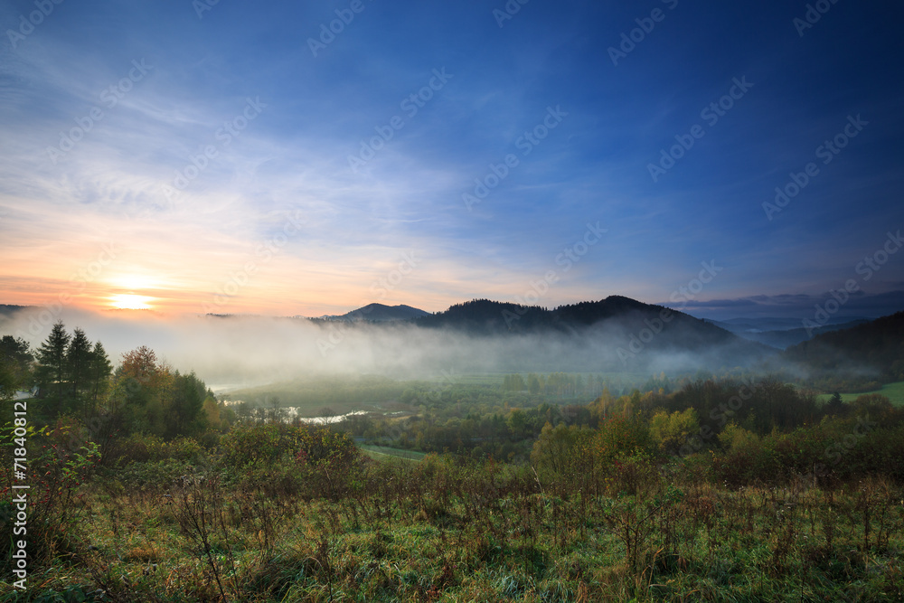 Sunrise in the the Bieszczady Mountains