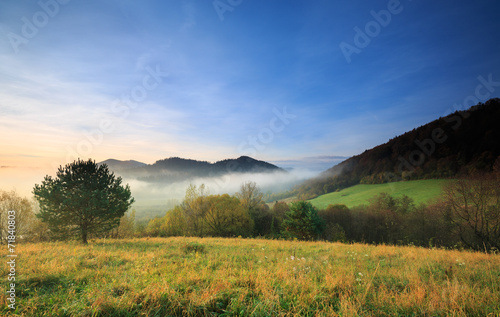 Sunrise in the the Bieszczady Mountains