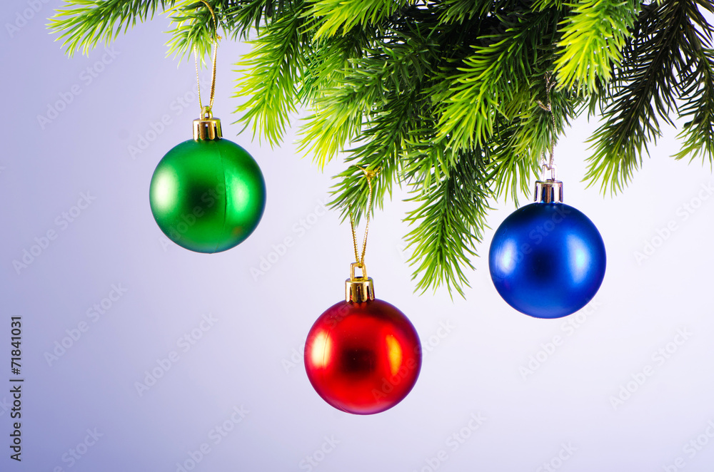 Christmas decoration on the fir tree Christmas decoration on the fir tree