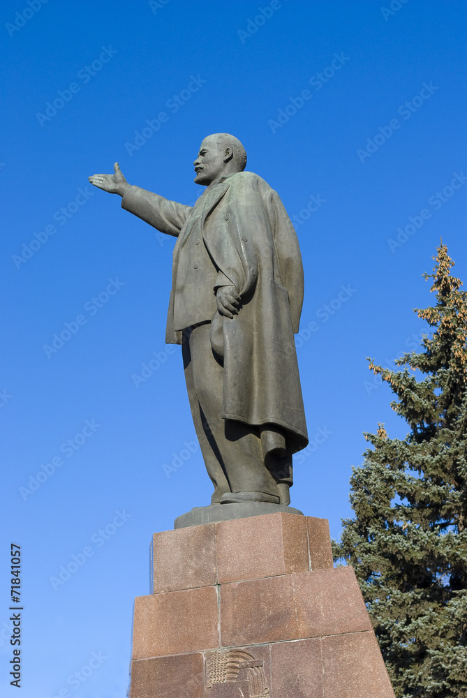 Lenin monument in the city of Ryazan