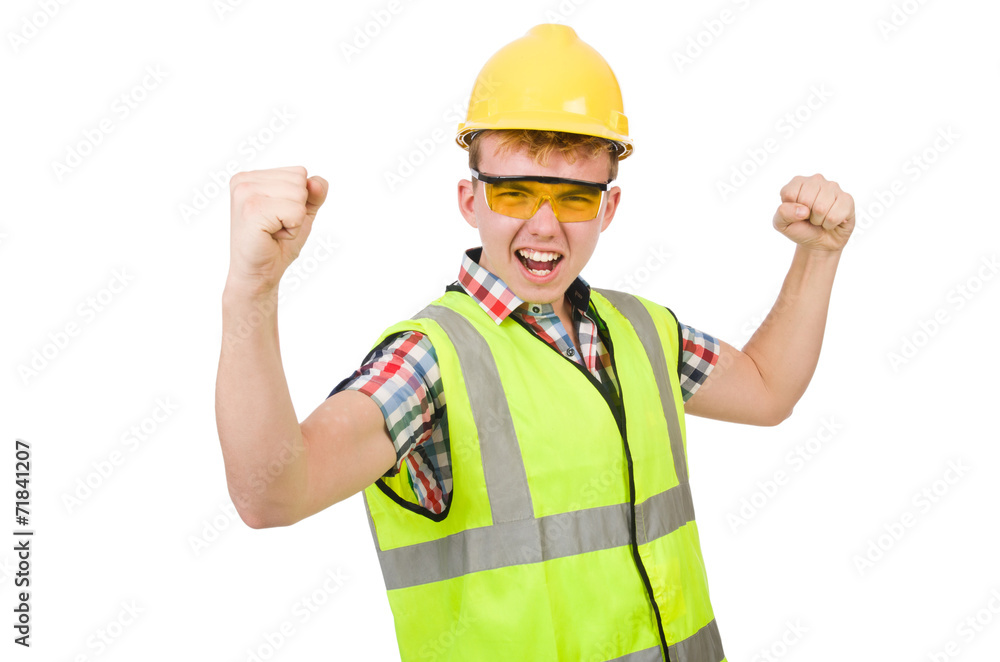 Industrial worker isolated on the white background Industrial worker isolated on the white background
