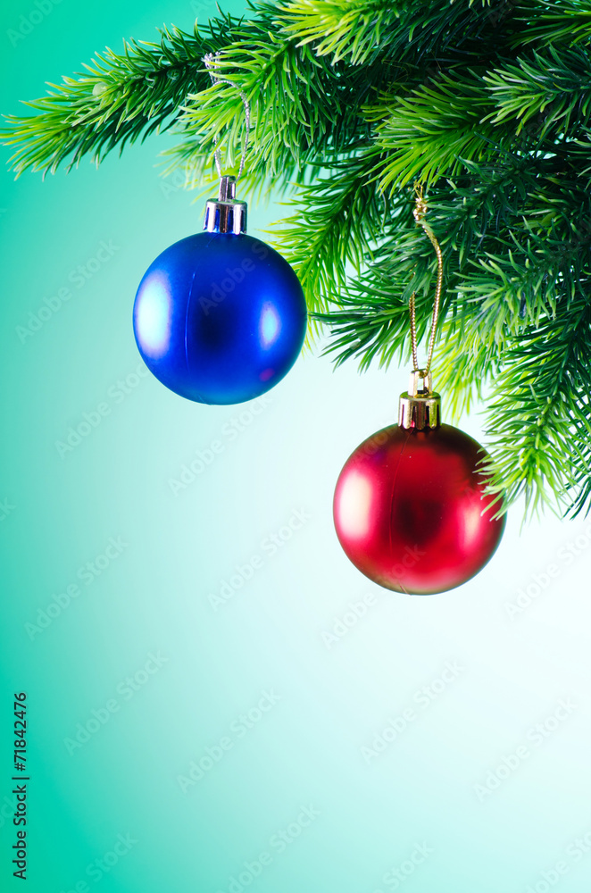 Christmas decoration on the fir tree Christmas decoration on the fir tree