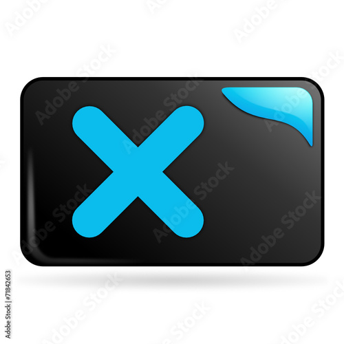 annulation sur bouton web rectangle bleu