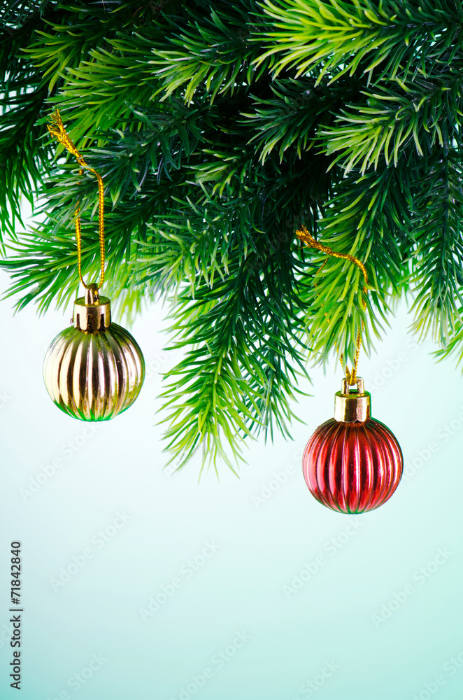 Christmas decoration on the fir tree Christmas decoration on the fir tree