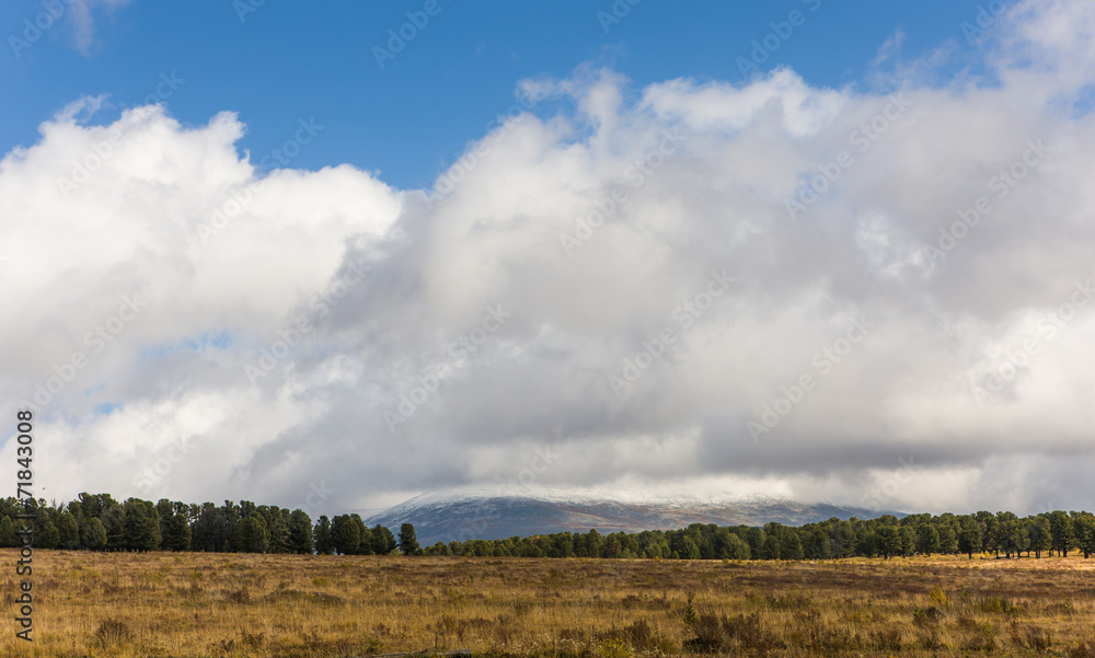 Fototapeta premium Mountain landscape with clouds