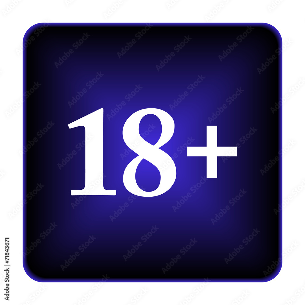 Obraz premium 18 plus icon