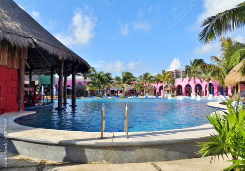 Swimming pool area in Costa Maya, Mexico © crlocklear