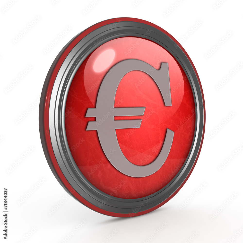 Euro circular icon on white background Euro circular icon on white background
