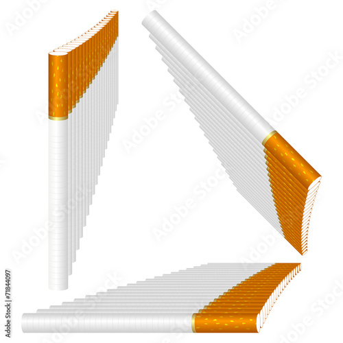 Rows of cigarettes