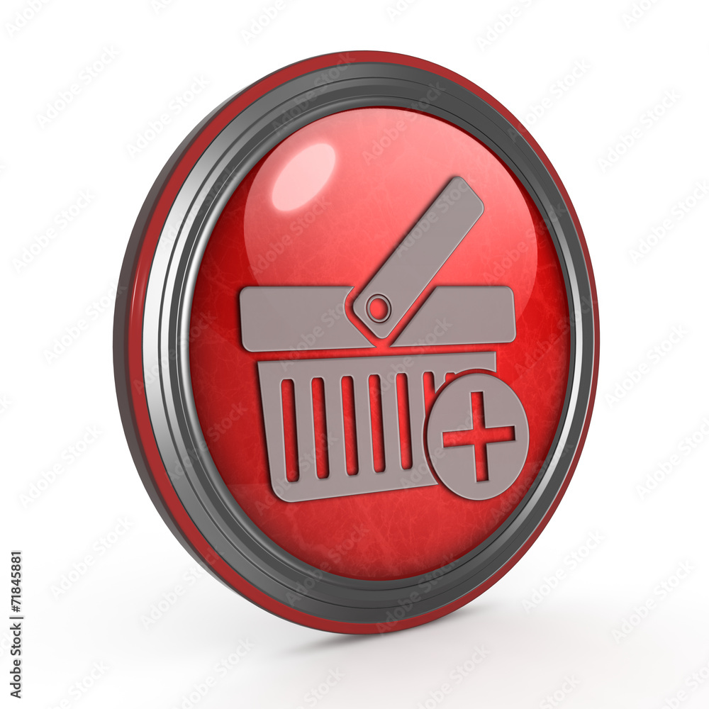 Add to basked circular icon on white background Add to basked circular icon on white background