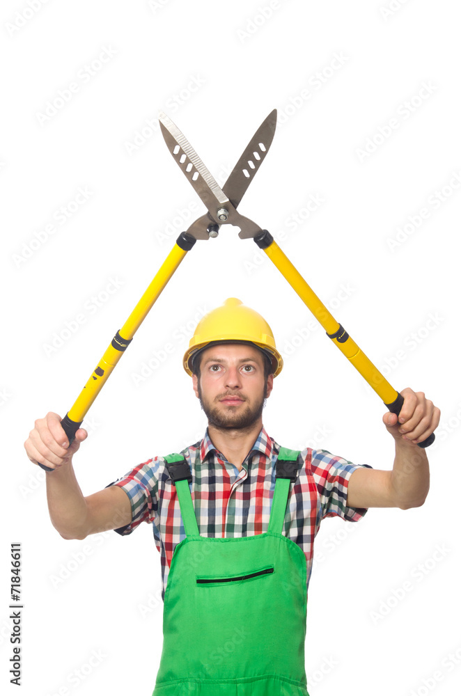 Industrial worker isolated on the white background Industrial worker isolated on the white background