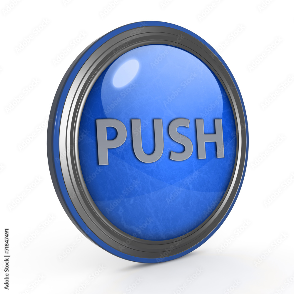 push circular icon on white background push circular icon on white background