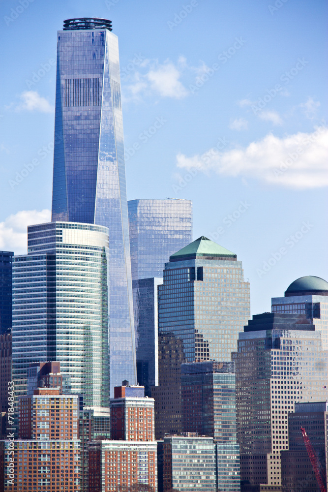 Fototapeta premium beautiful view of Manhattan skyscrappers
