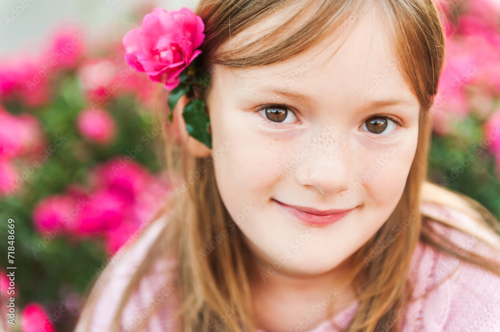 Close up portrait of a cute little girl Close up portrait of a cute little girl
