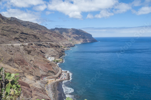 Fototapeta Naklejka Na Ścianę i Meble -  A view of Gaviotas Beach  in Tenerife, Canary Islands, Spain
