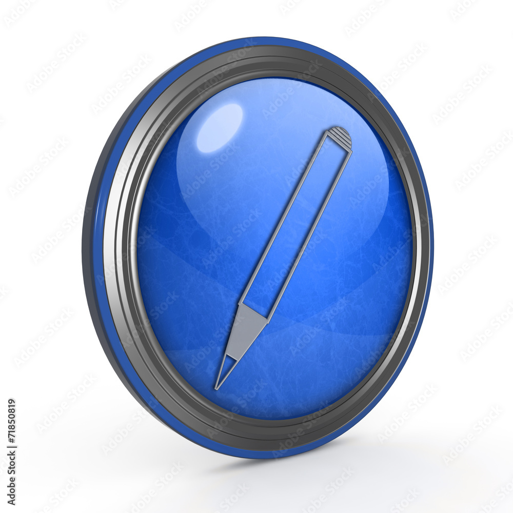 Pencil circular icon on white background Pencil circular icon on white background