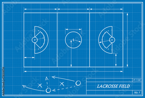 lacrosse field on blueprint