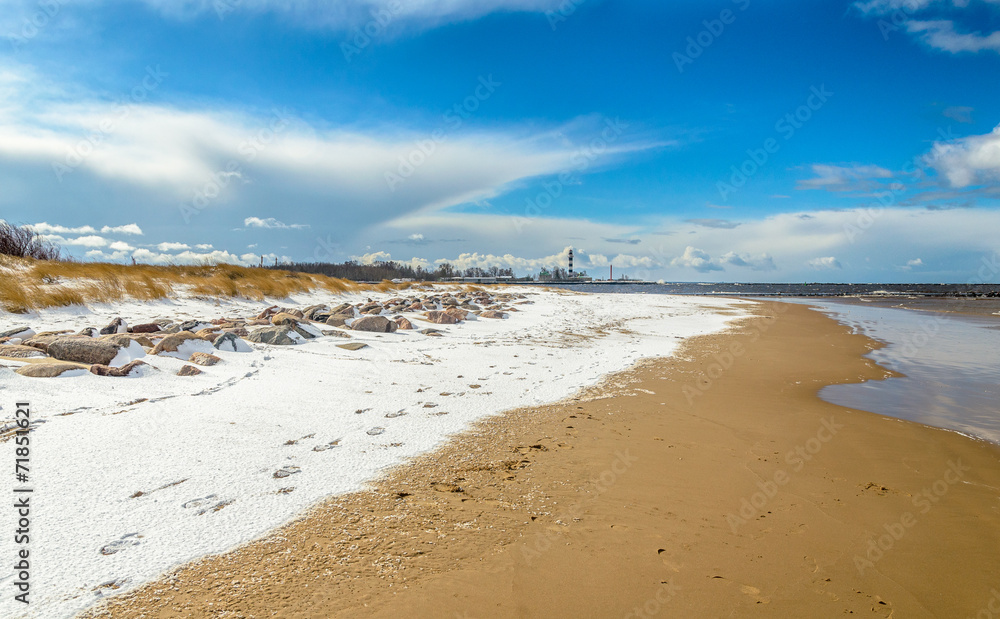 Baltic sea coastline in Riga, Latvia Baltic sea coastline in Riga, Latvia