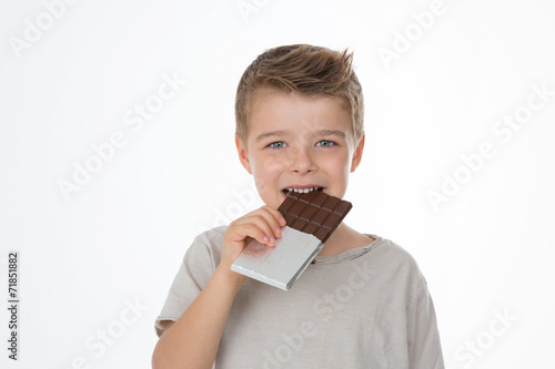 happy child with his dessert photo