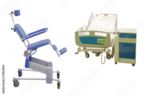 medical bed and medical chair