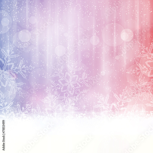 Winter backgound with snowflakes