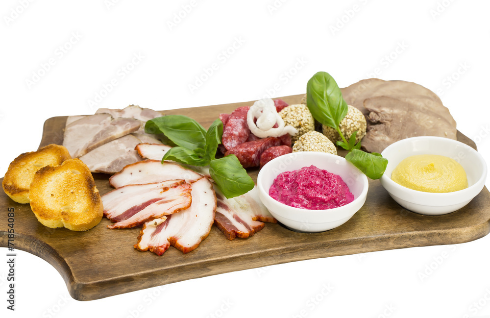 meat dish with several kinds of sausages meat dish with several kinds of sausages