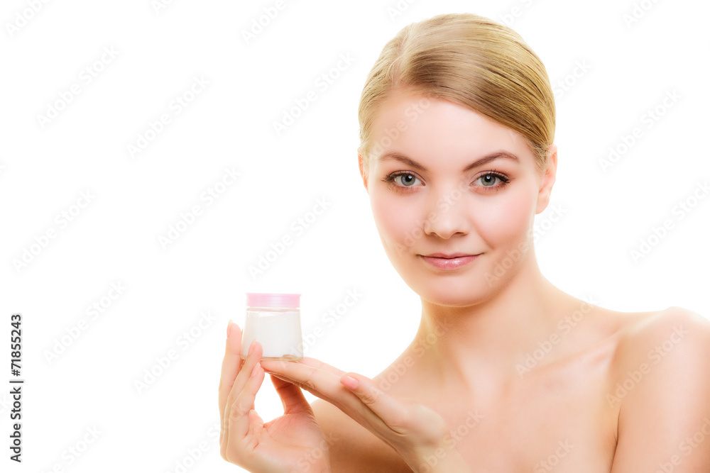 Skin care. Girl applying moisturizing cream. Skin care. Girl applying moisturizing cream.