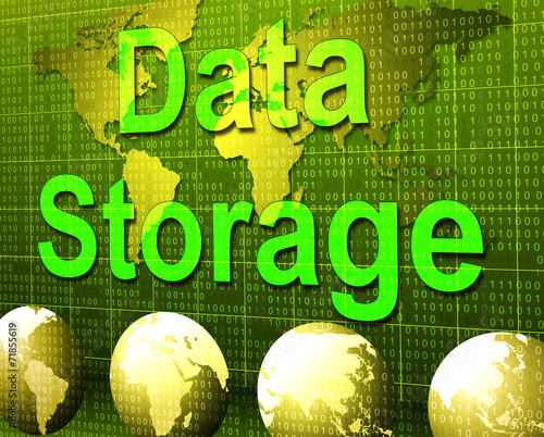 Tapety artystyczne Data Storage Represents Hard Drive And Archive