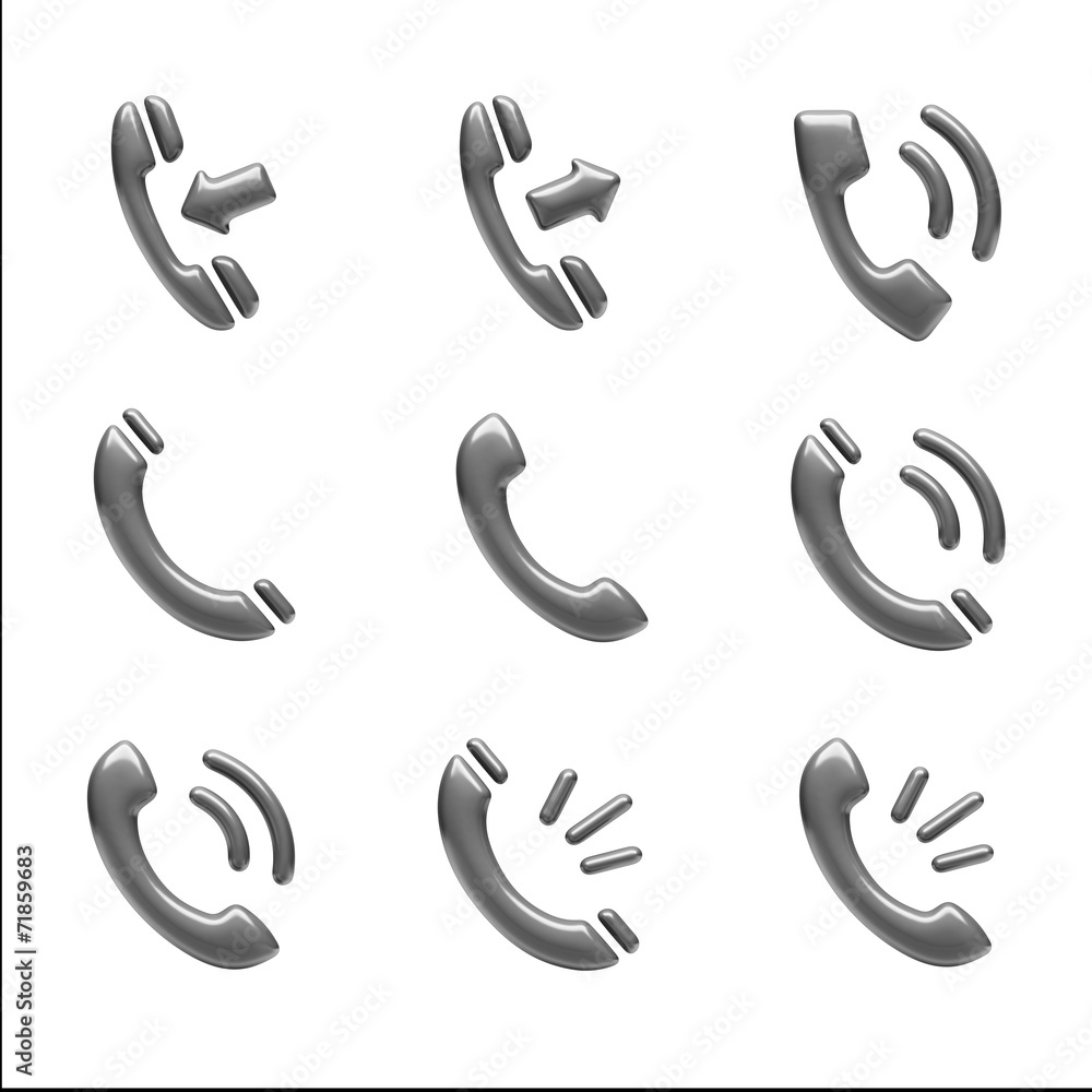 Fototapeta premium Contact Icons isolated on white