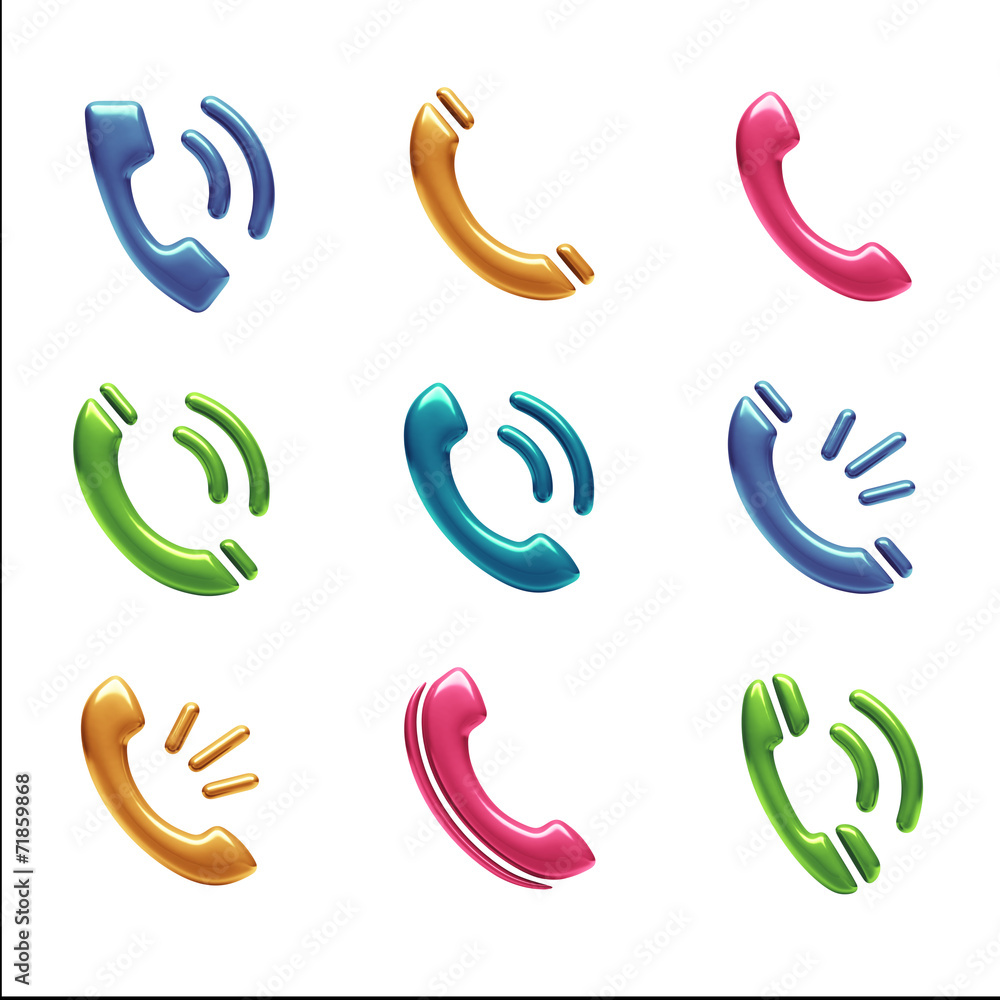 Contact Icons isolated on white Contact Icons isolated on white