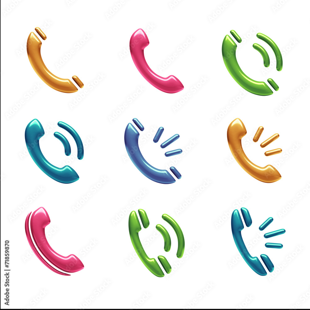 Contact Icons isolated on white Contact Icons isolated on white
