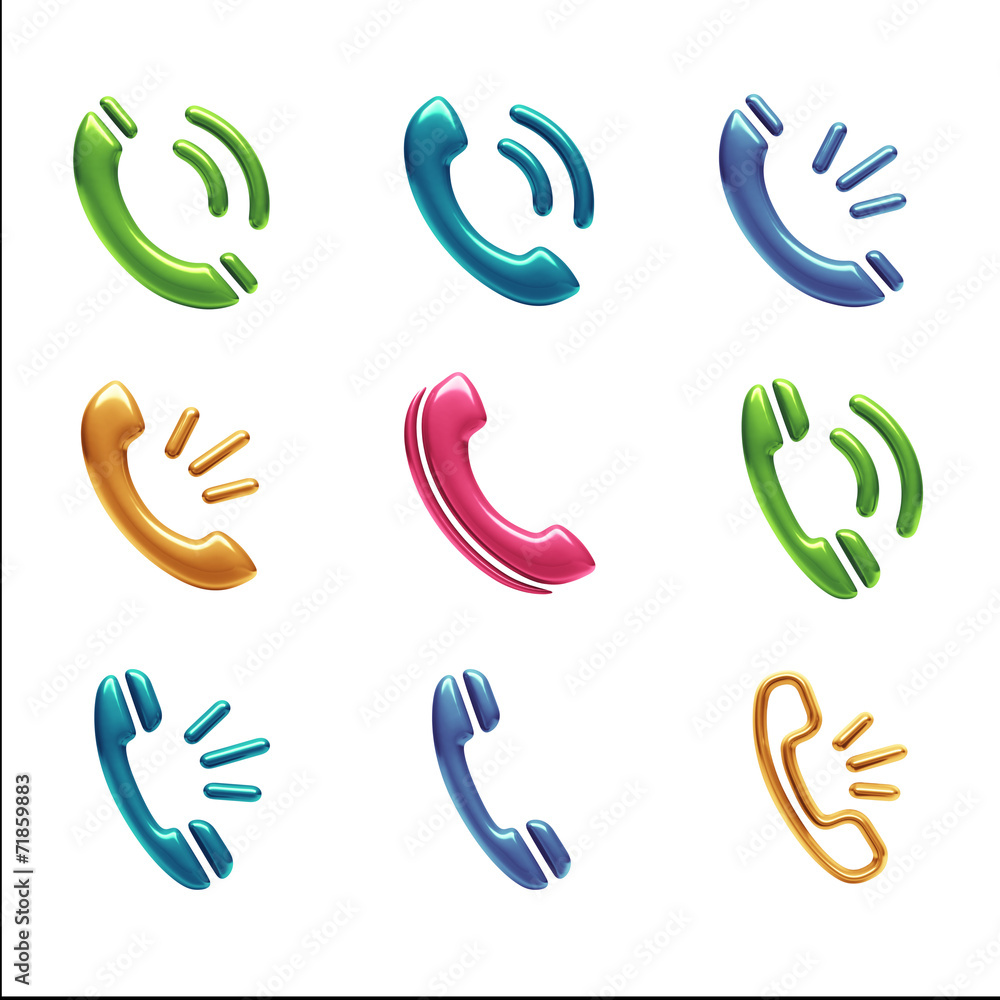 Contact Icons isolated on white Contact Icons isolated on white