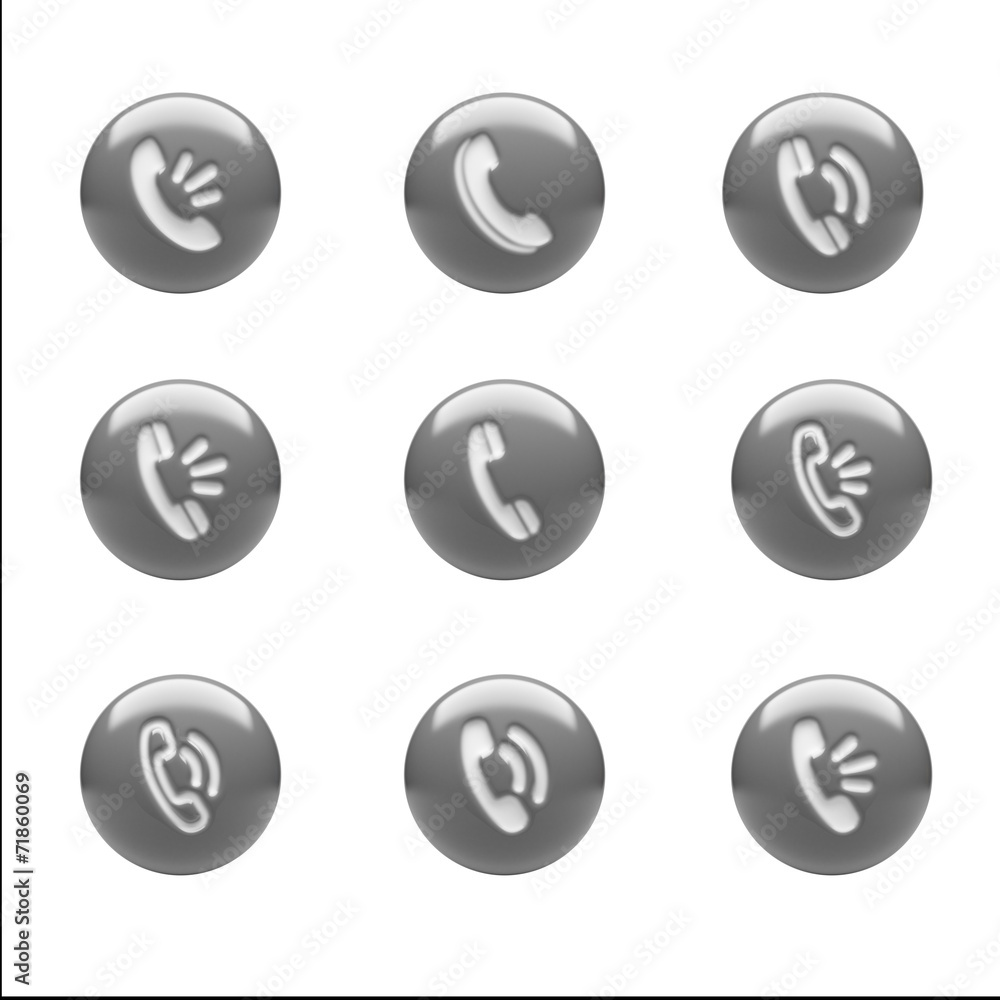 Contact Icons isolated on white Contact Icons isolated on white
