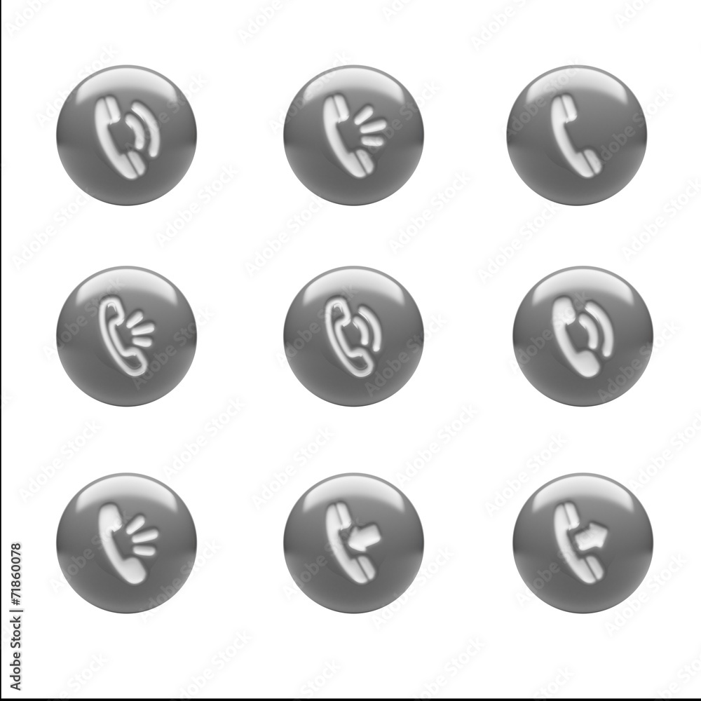 Contact Icons isolated on white Contact Icons isolated on white