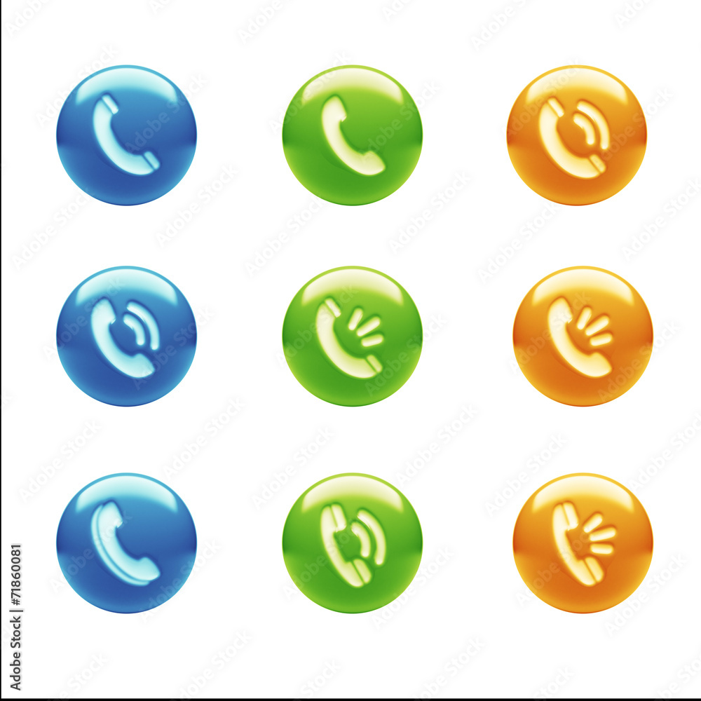 Contact Icons isolated on white Contact Icons isolated on white