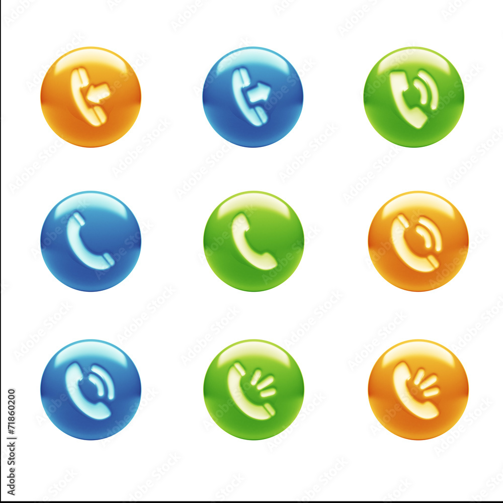 Contact Icons isolated on white Contact Icons isolated on white