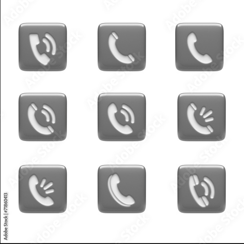 Contact Icons isolated on white
