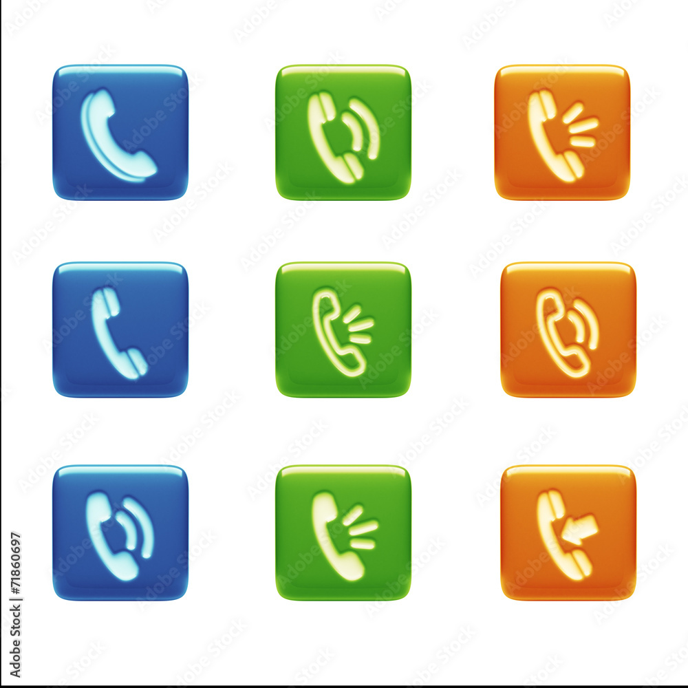 Contact Icons isolated on white Contact Icons isolated on white