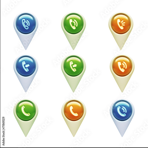 Contact Icons isolated on white Free Download Contact Icons isolated on white - GFXLoad
