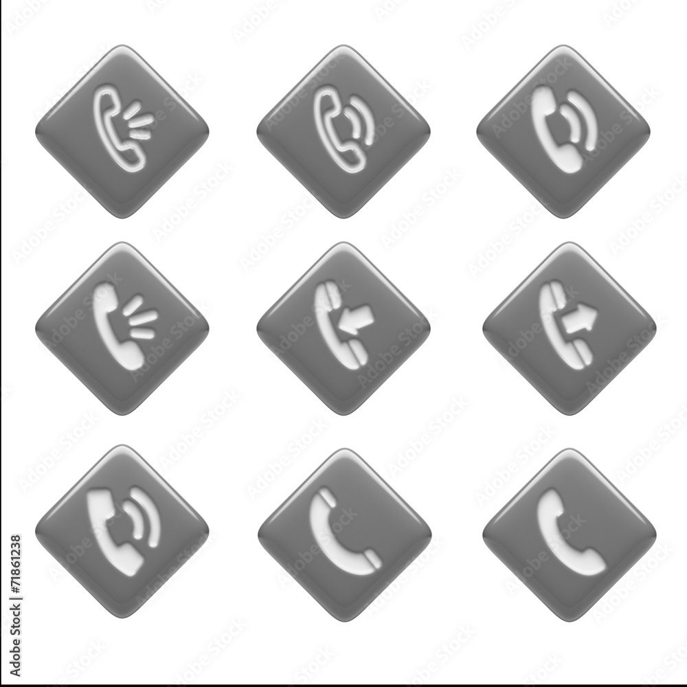 Contact Icons isolated on white Contact Icons isolated on white