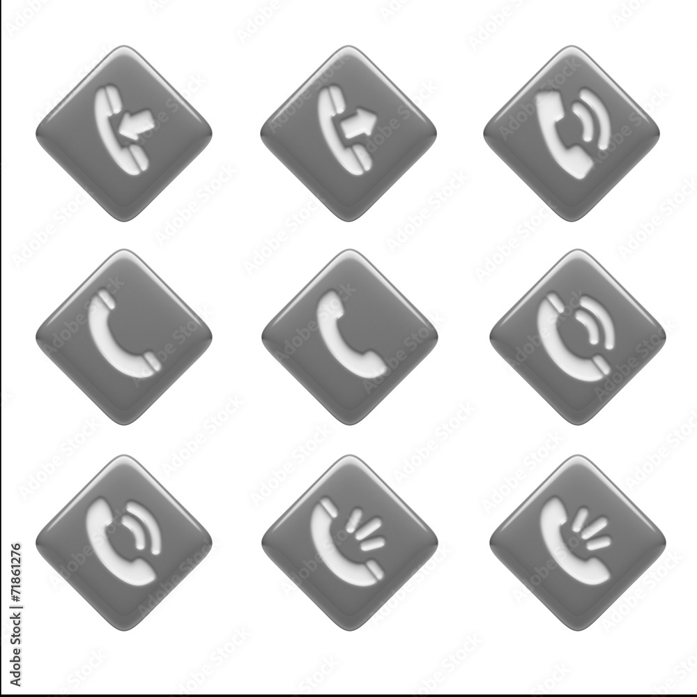 Contact Icons isolated on white Contact Icons isolated on white