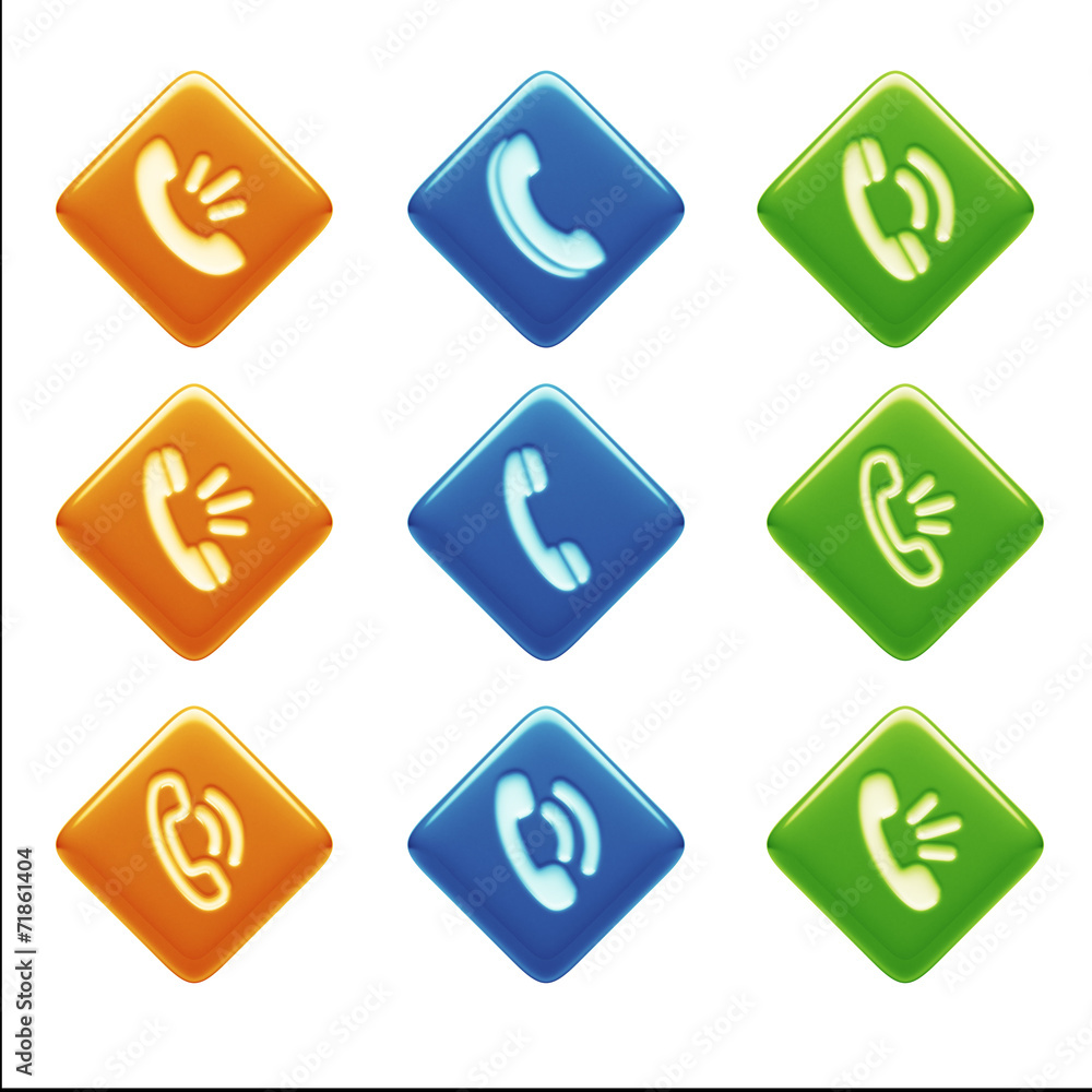 Contact Icons isolated on white Contact Icons isolated on white