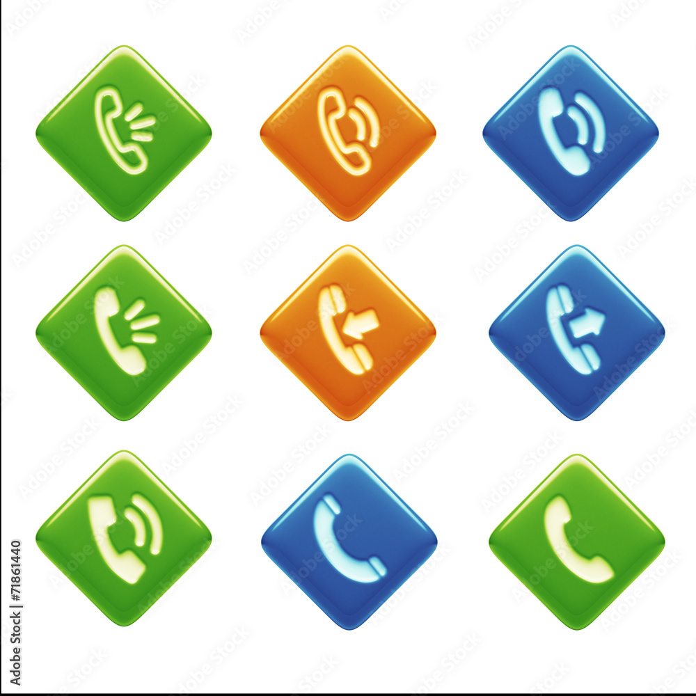 Contact Icons isolated on white Contact Icons isolated on white